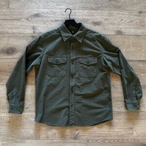 Uniqlo Men's Oversized Heavyweight Cotton Canvas Army Green L Large $69